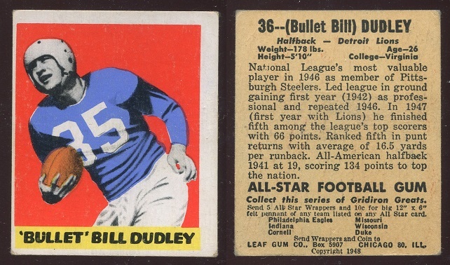 1948 Leaf #36 - Bill Dudley - vg+