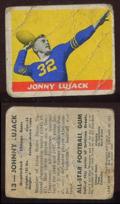 1948 Leaf #13E - John Lujack - poor