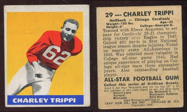 1948 Leaf #29 - Charley Trippi - vg