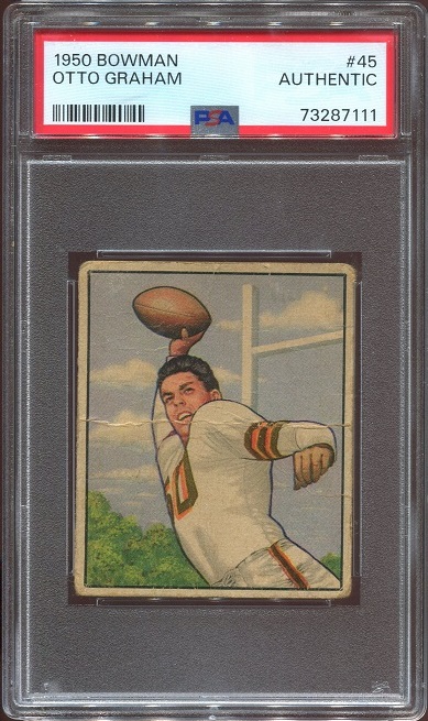 1950 Bowman #45 - Otto Graham - PSA AUTH