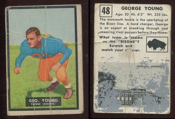 1951 Topps Magic #48 - George Young - poor