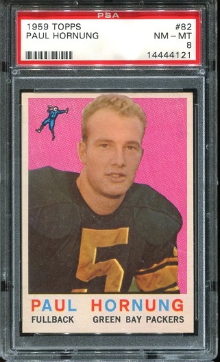 1959 Topps #82 - Paul Hornung - PSA 8 - Nearmint's Vintage Football Cards