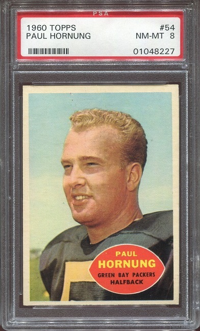 1960 Topps #54 - Paul Hornung - PSA 8