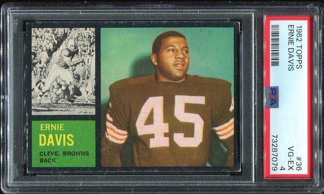 1962 Topps #36 - Ernie Davis - PSA 4