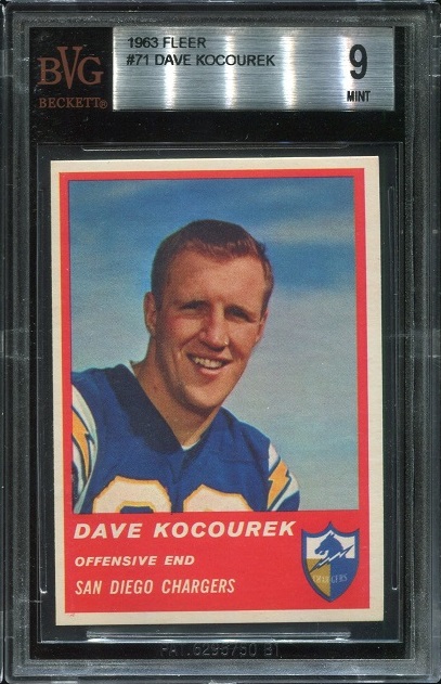 1963 Fleer #71 - Dave Kocourek - BVG 9