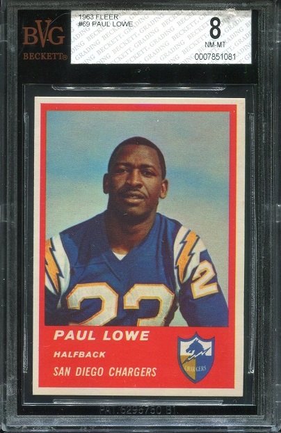 1963 Fleer #69 - Paul Lowe - BVG 8