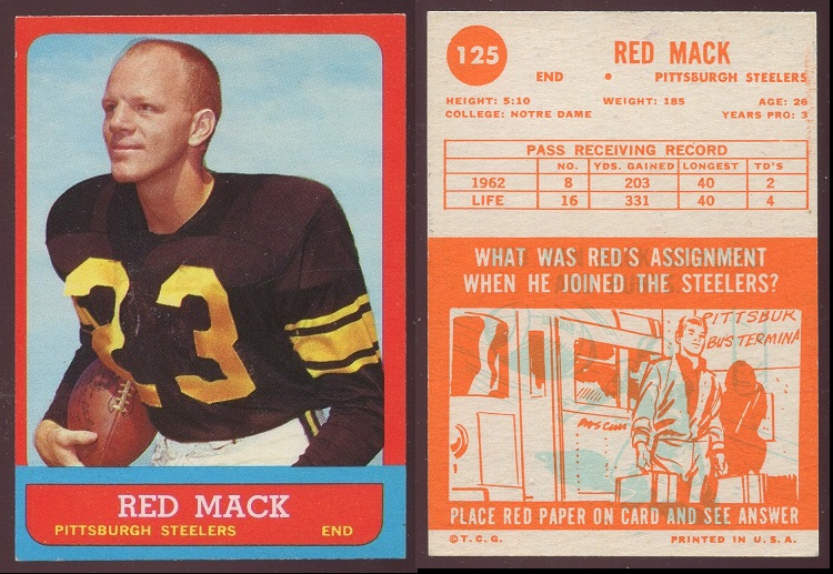 1963 Topps #125 - Red Mack - exmt+