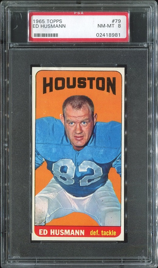 1965 Topps #79 - Ed Husmann - PSA 8