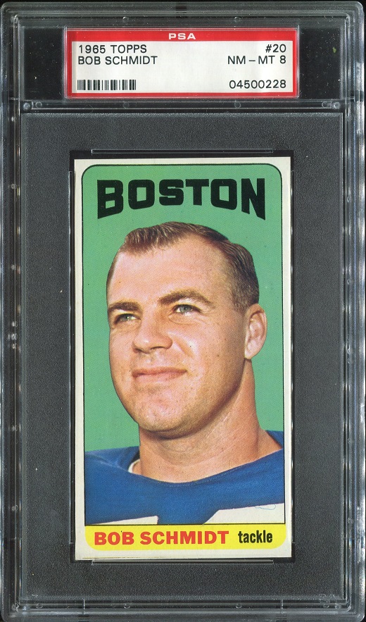 1965 Topps #20 - Bob Schmidt - PSA 8