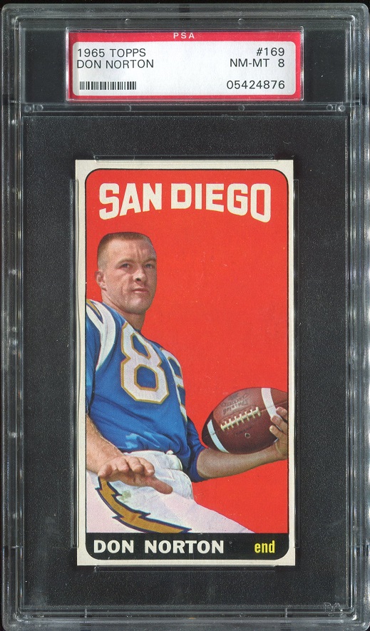 1965 Topps #169 - Don Norton - PSA 8