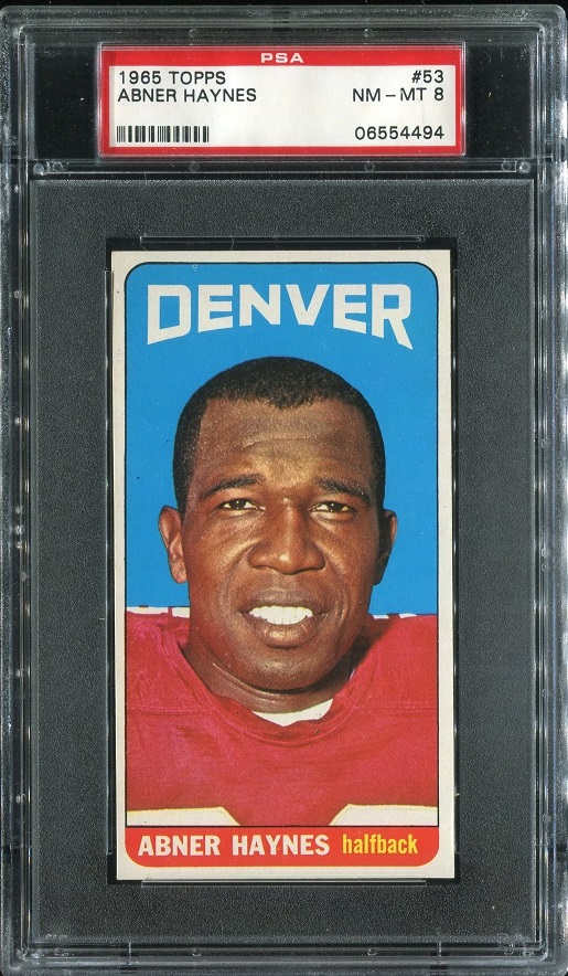 1965 Topps #53 - Abner Haynes - PSA 8