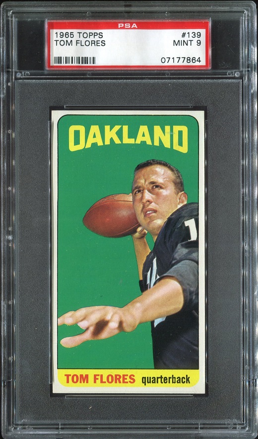 1965 Topps #139 - Tom Flores - PSA 9