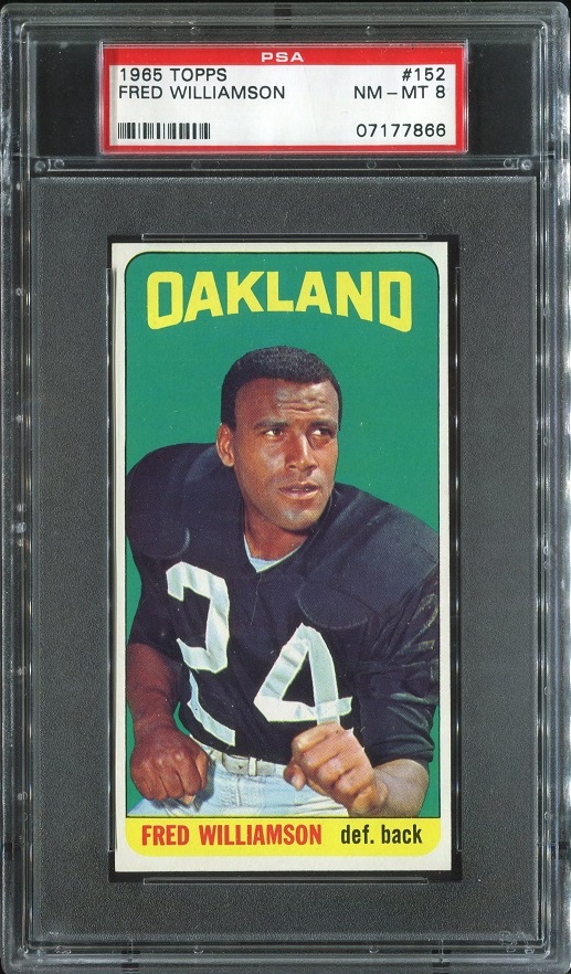 1965 Topps #152 - Fred Williamson - PSA 8