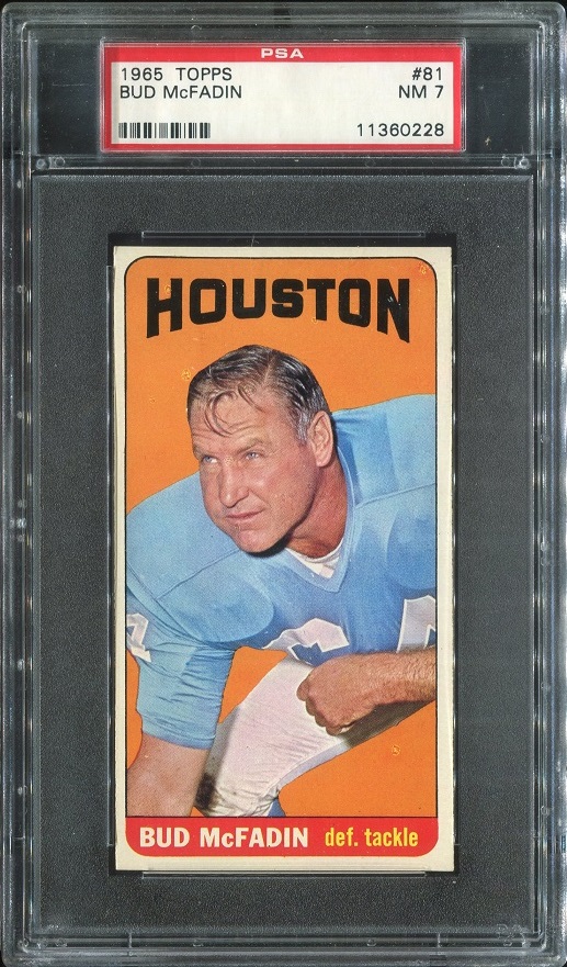 1965 Topps #81 - Bud McFadin - PSA 7