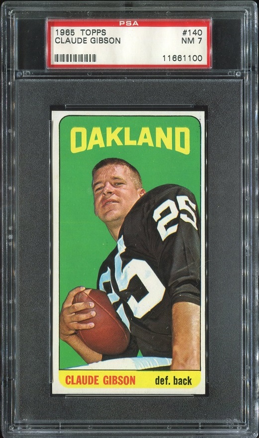 1965 Topps #140 - Claude Gibson - PSA 7