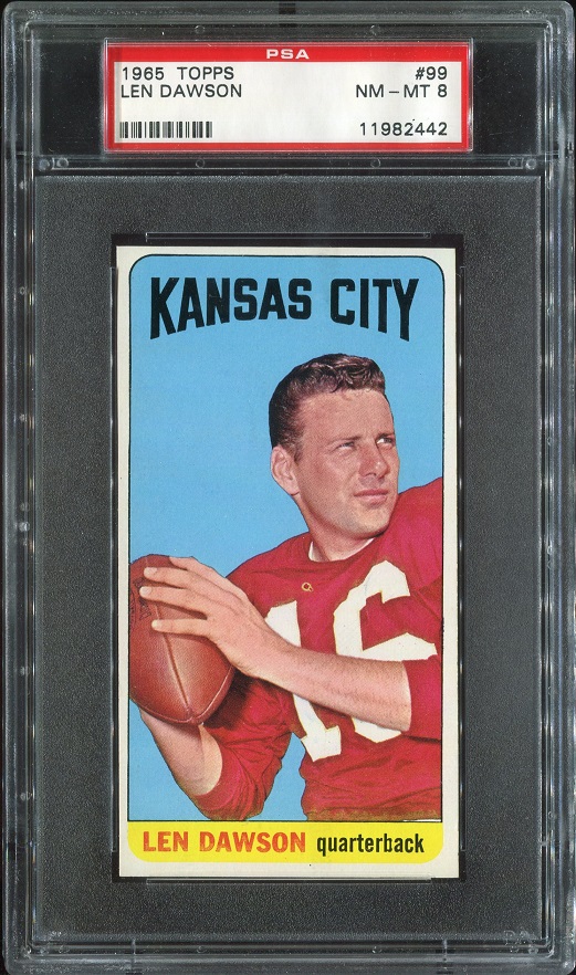 1965 Topps #99 - Len Dawson - PSA 8