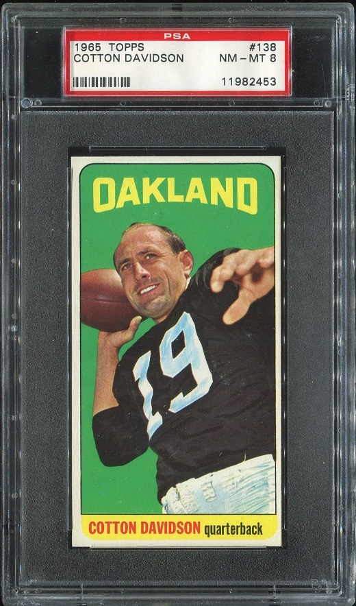 1965 Topps #138 - Cotton Davidson - PSA 8