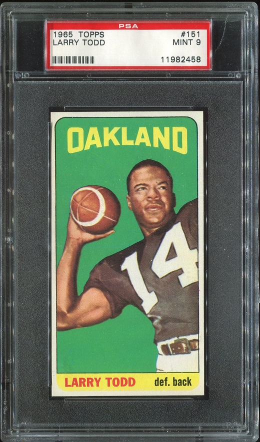 1965 Topps #151 - Larry Todd - PSA 9