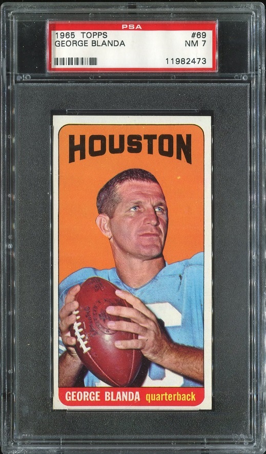 1965 Topps #69 - George Blanda - PSA 7