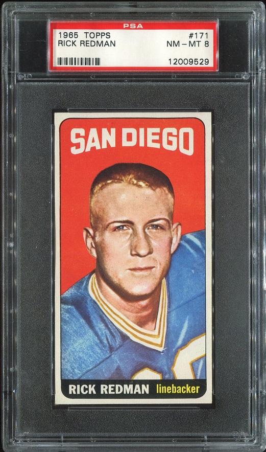 1965 Topps #171 - Rick Redman - PSA 8