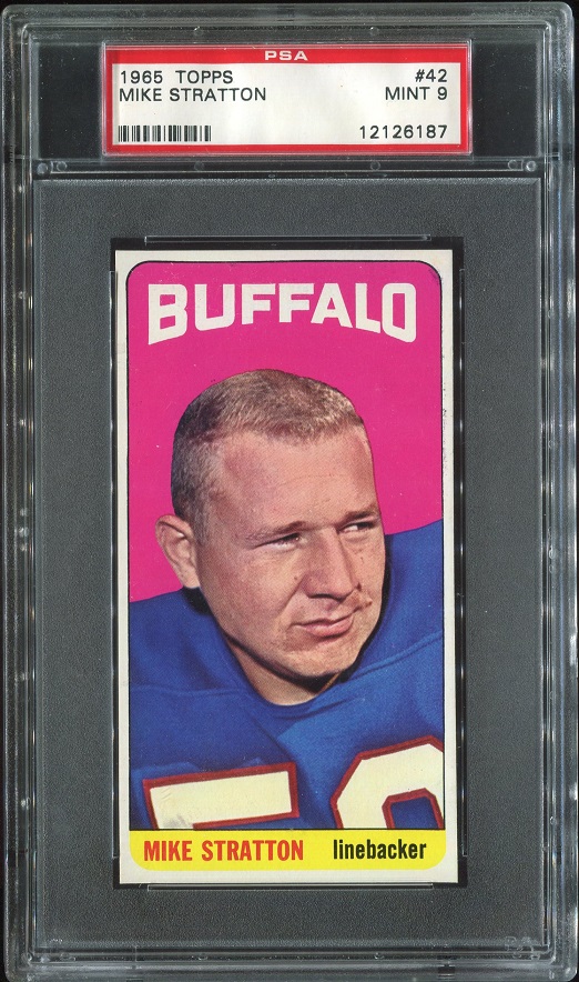 1965 Topps #42 - Mike Stratton - PSA 9