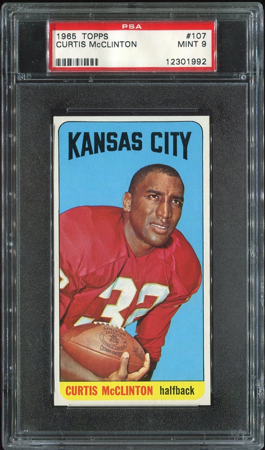 1965 Topps #107 - Curtis McClinton - PSA 9