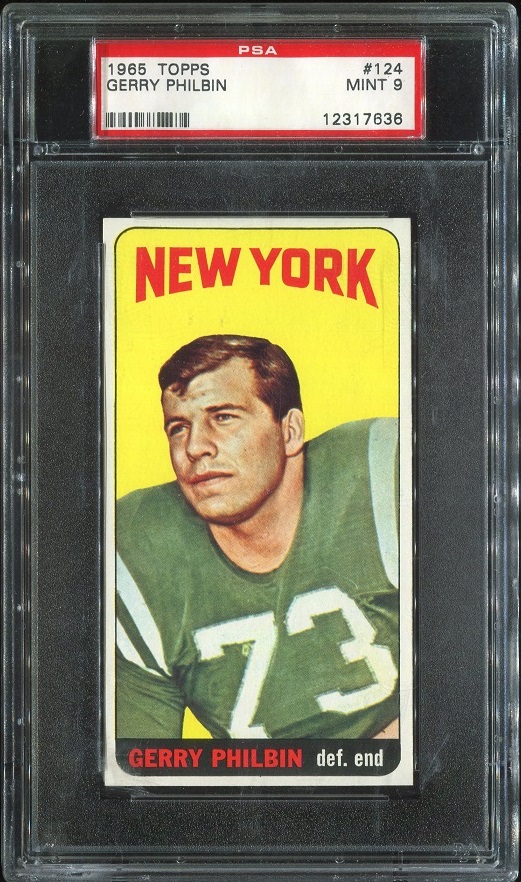 1965 Topps #124 - Gerry Philbin - PSA 9