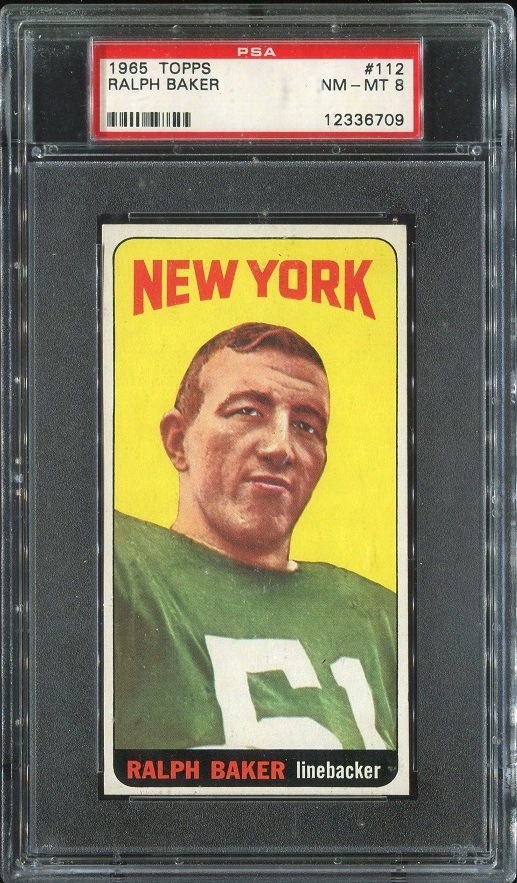 1965 Topps #112 - Ralph Baker - PSA 8