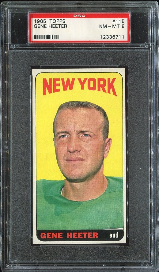 1965 Topps #115 - Gene Heeter - PSA 8