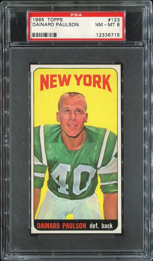 1965 Topps #123 - Dainard Paulson - PSA 8