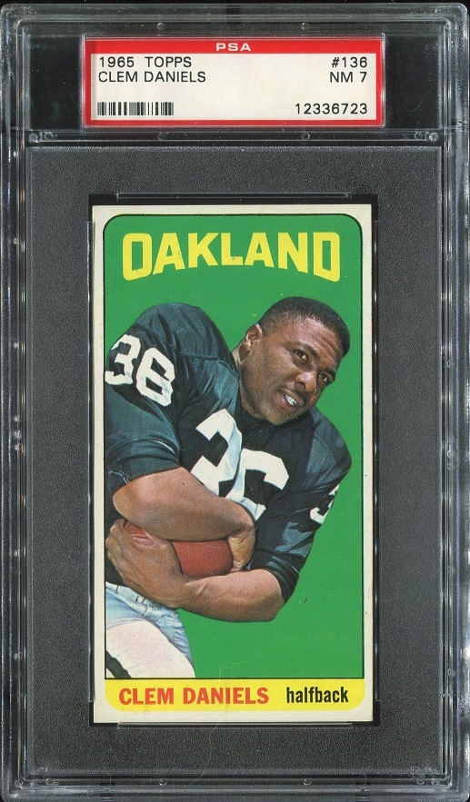 1965 Topps #136 - Clem Daniels - PSA 7