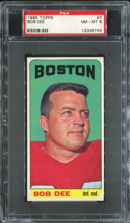 1965 Topps #7 - Bob Dee - PSA 8