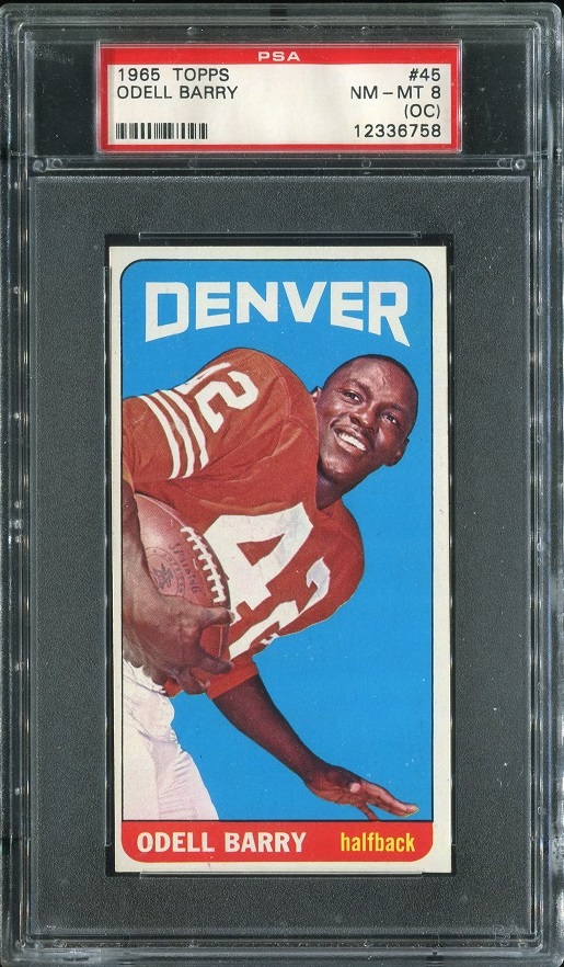 1965 Topps #45 - Odell Barry - PSA 8 oc