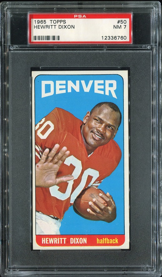 1965 Topps #50 - Hewritt Dixon - PSA 7