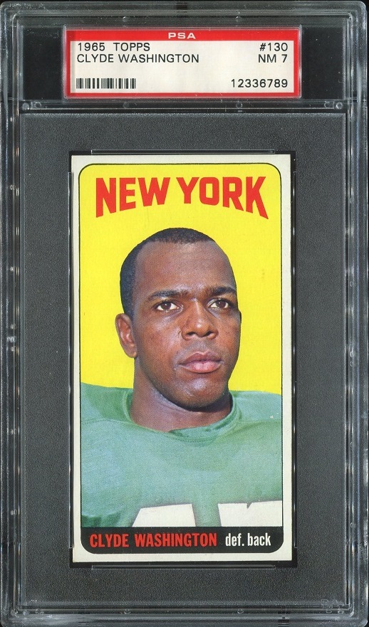 1965 Topps #130 - Clyde Washington - PSA 7