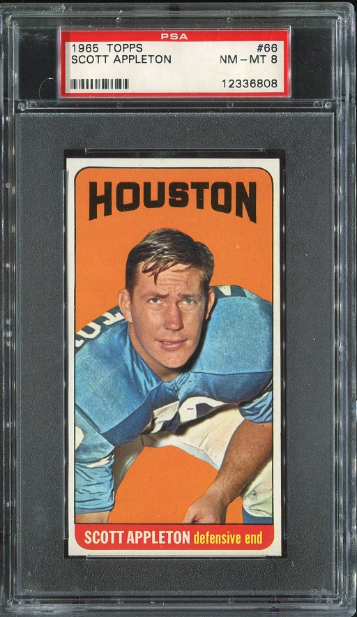 1965 Topps #66 - Scott Appleton - PSA 8