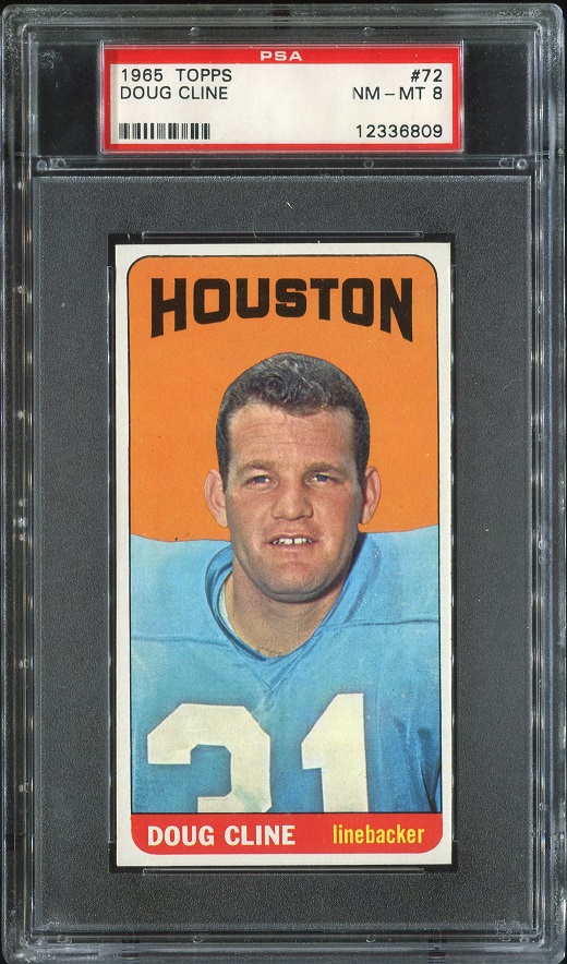 1965 Topps #72 - Doug Cline - PSA 8