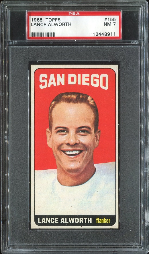 1965 Topps #155 - Lance Alworth - PSA 7