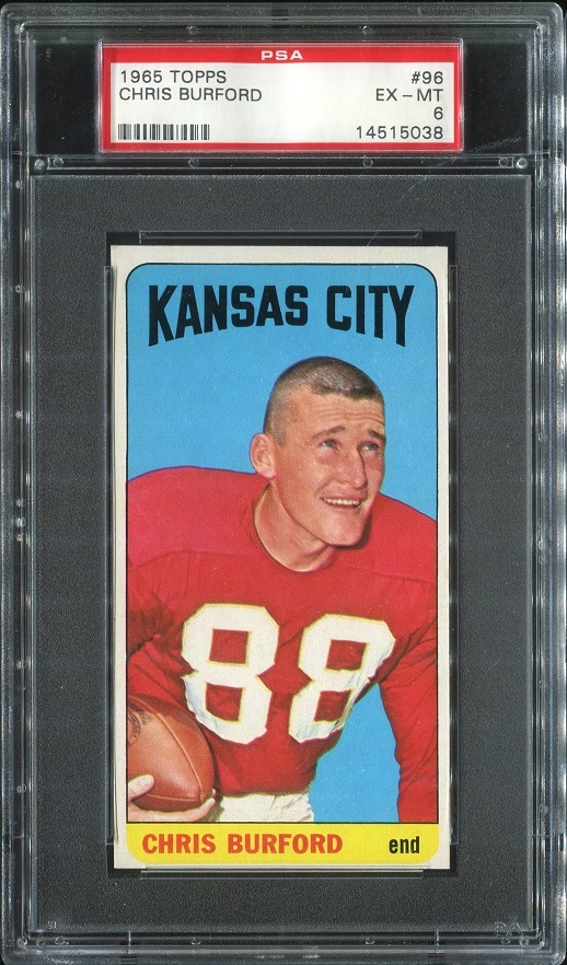 1965 Topps #96 - Chris Burford - PSA 6