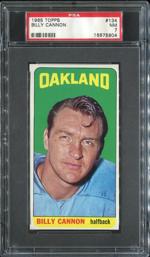 1965 Topps #134 - Billy Cannon - PSA 7