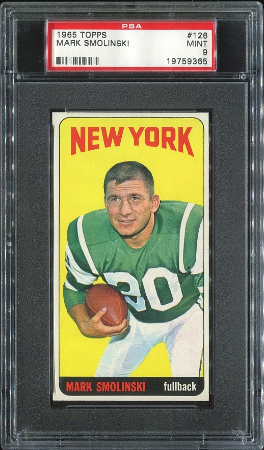 1965 Topps #126 - Mark Smolinski - PSA 9