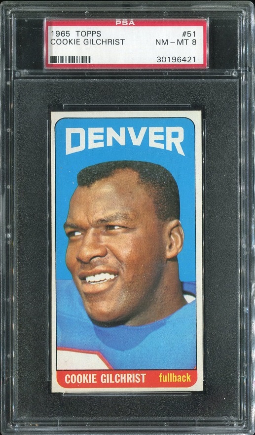 1965 Topps #51 - Cookie Gilchrist - PSA 8