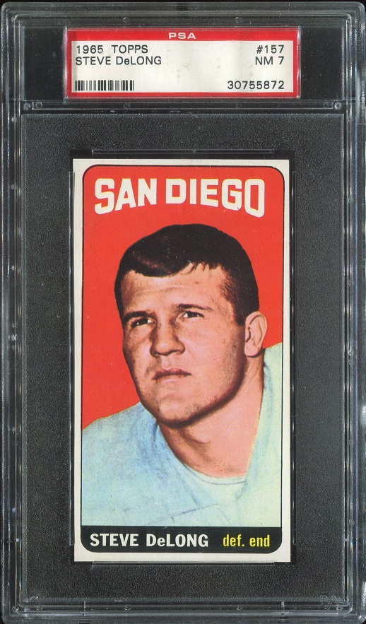 1965 Topps #157 - Steve DeLong - PSA 7