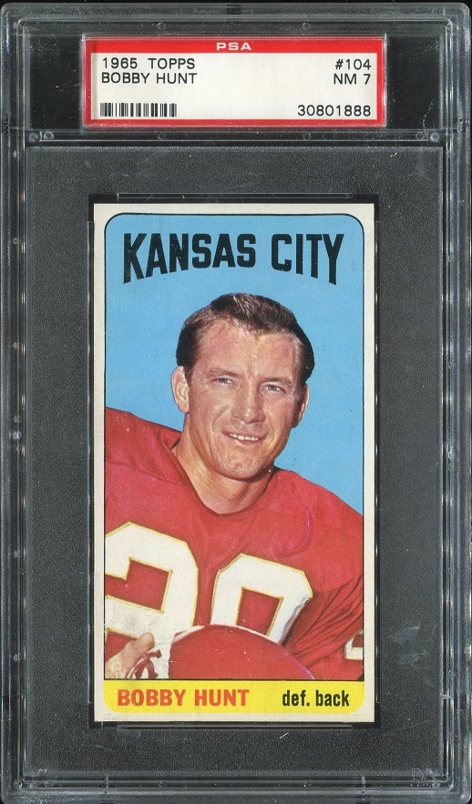 1965 Topps #104 - Bobby Hunt - PSA 7