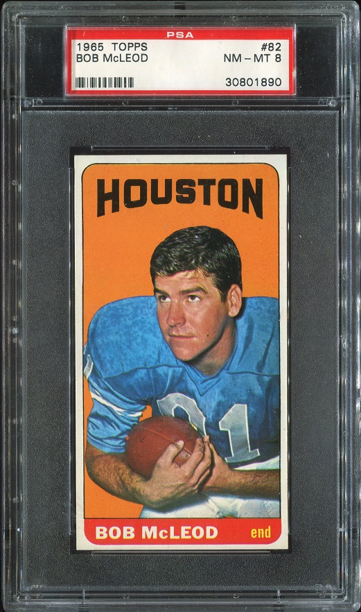 1965 Topps #82 - Bob McLeod - PSA 8