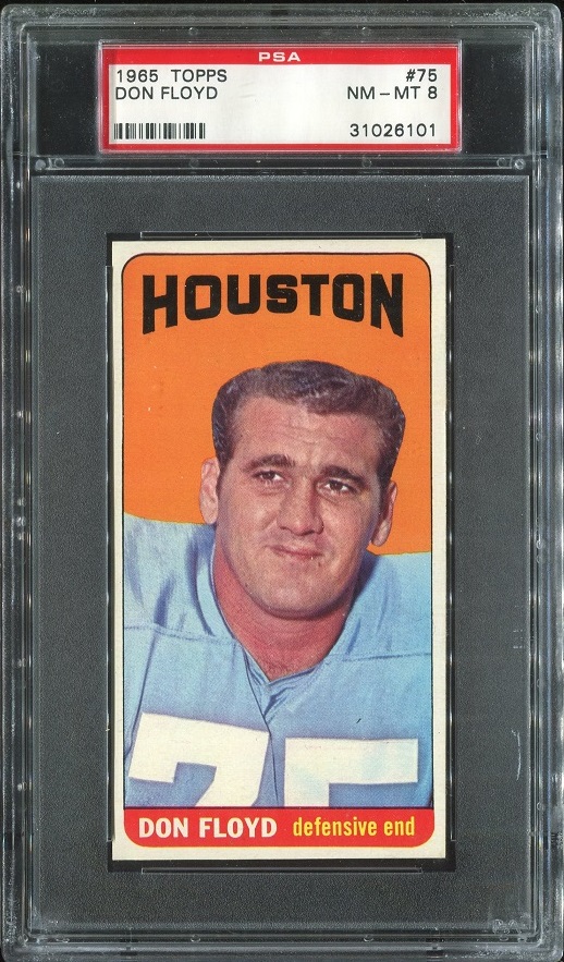 1965 Topps #75 - Don Floyd - PSA 8