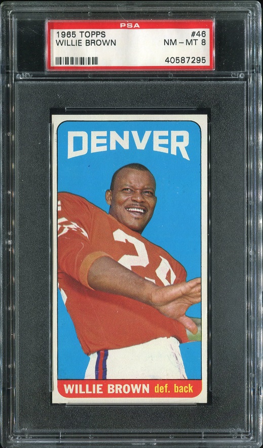 1965 Topps #46 - Willie Brown - PSA 8