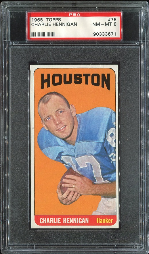 1965 Topps #78 - Charlie Hennigan - PSA 8