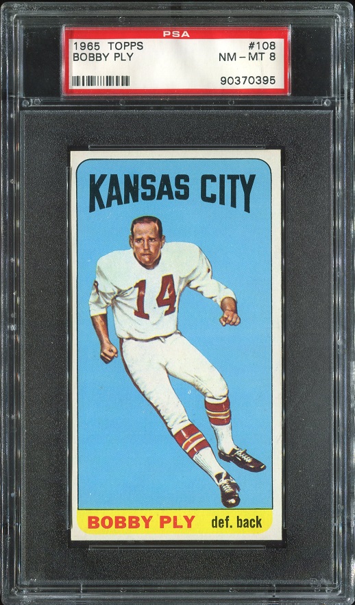 1965 Topps #108 - Bobby Ply - PSA 8