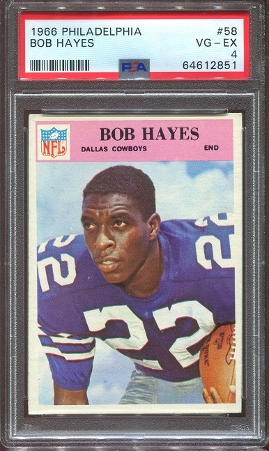 1966 Philadelphia #58 - Bob Hayes - PSA 4